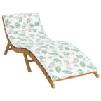 vidaXL Sonnen-Lounger Kissen Weiß und Grün 180 x 60 x 4 cm