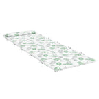 vidaXL Sonnen-Lounger Kissen Weiß und Grün 180 x 60 x 4 cm