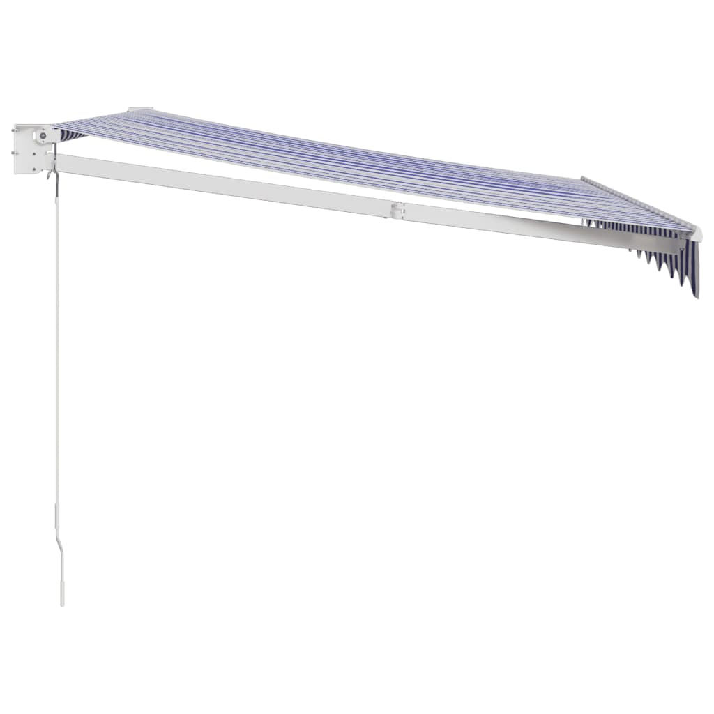 vidaXL Markise Einziehbar Blau und Weiß 3x2,5 m Stoff und Aluminium