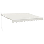 vidaXL Markise Einziehbar Creme 3x2,5 m Stoff und Aluminium
