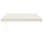 vidaXL Markise Einziehbar Creme 3x2,5 m Stoff und Aluminium