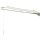 vidaXL Markise Einziehbar Creme 3x2,5 m Stoff und Aluminium