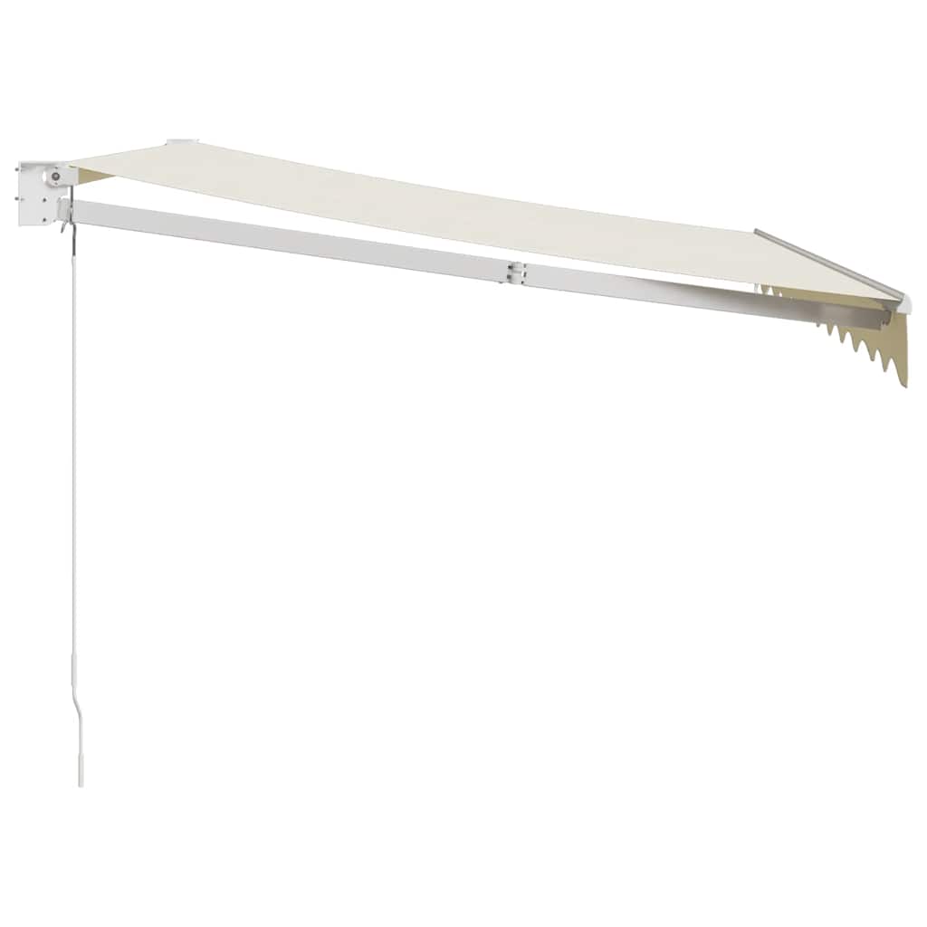 vidaXL Markise Einziehbar Creme 3x2,5 m Stoff und Aluminium