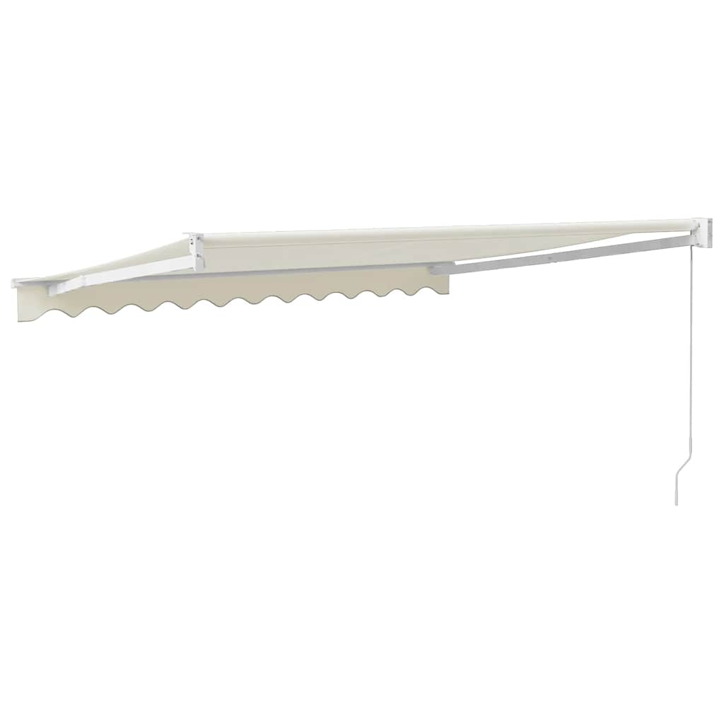 vidaXL Markise Einziehbar Creme 3x2,5 m Stoff und Aluminium