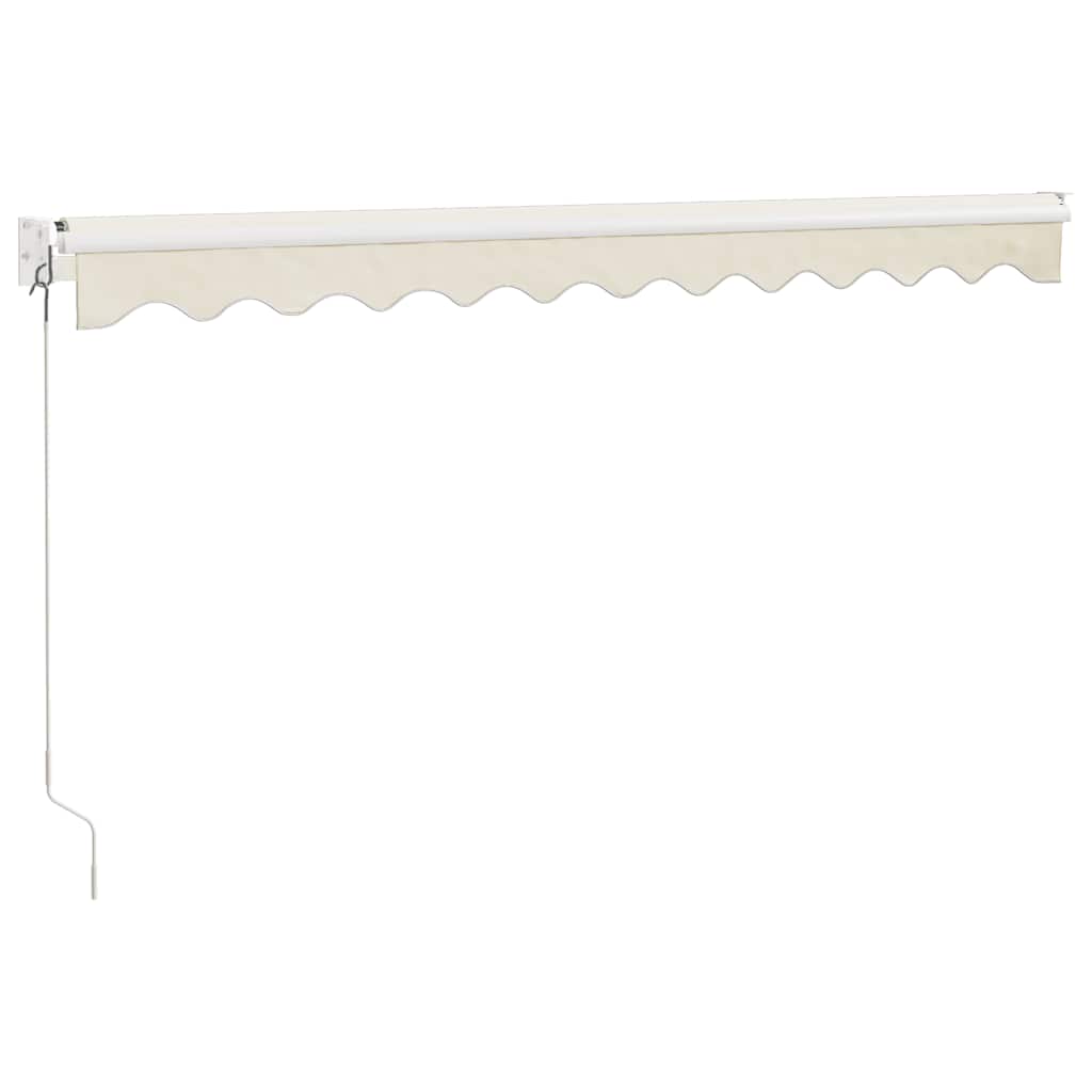 vidaXL Markise Einziehbar Creme 3x2,5 m Stoff und Aluminium