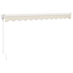 vidaXL Markise Einziehbar Creme 3x2,5 m Stoff und Aluminium