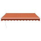 vidaXL Markise Einziehbar Orange und Braun 3,5x2,5 m Stoff & Aluminium