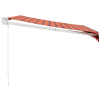 vidaXL Markise Einziehbar Orange und Braun 3,5x2,5 m Stoff & Aluminium