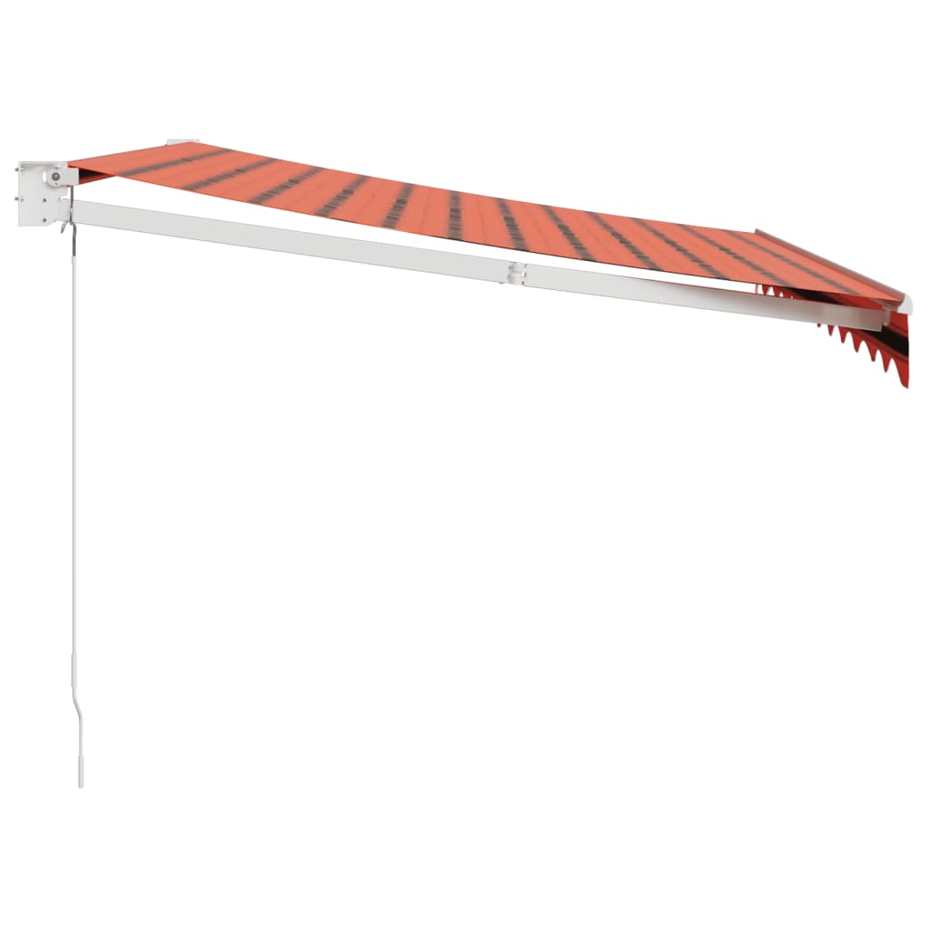 vidaXL Markise Einziehbar Orange und Braun 3,5x2,5 m Stoff & Aluminium