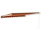 vidaXL Markise Einziehbar Orange und Braun 3,5x2,5 m Stoff & Aluminium