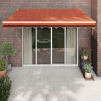 vidaXL Markise Einziehbar Orange und Braun 3,5x2,5 m Stoff & Aluminium