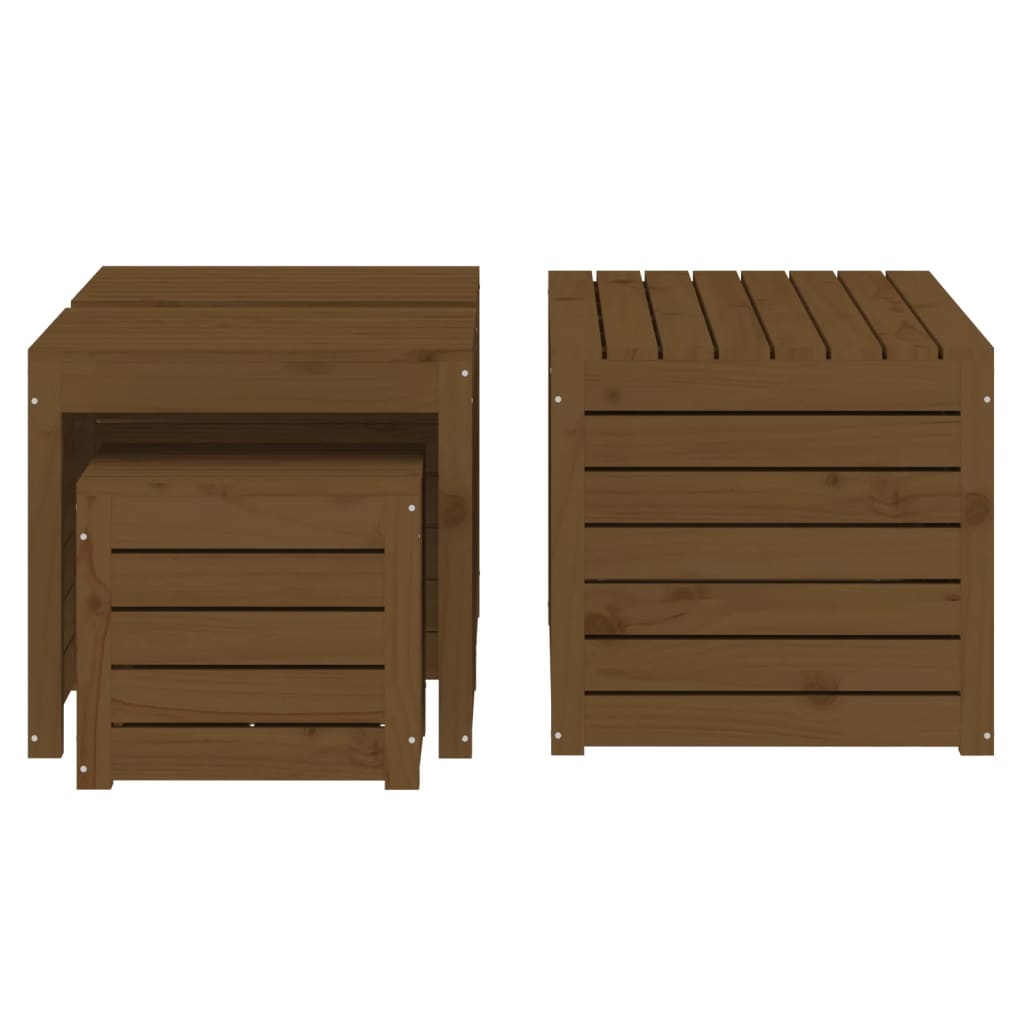 vidaXL 4-tlg. Gartenbox-Set Honigbraun Massivholz Kiefer