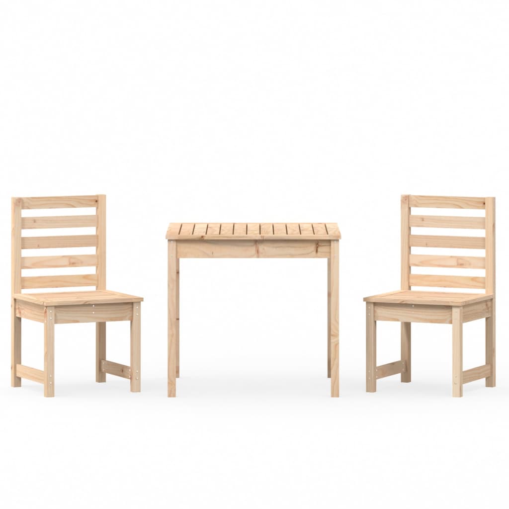 vidaXL 3-tlg. Garten-Bistro-Set Massivholz Kiefer
