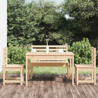 vidaXL 4-tlg. Garten-Essgruppe Grau Massivholz Kiefer