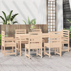 vidaXL 7-tlg. Garten-Essgruppe Massivholz Kiefer