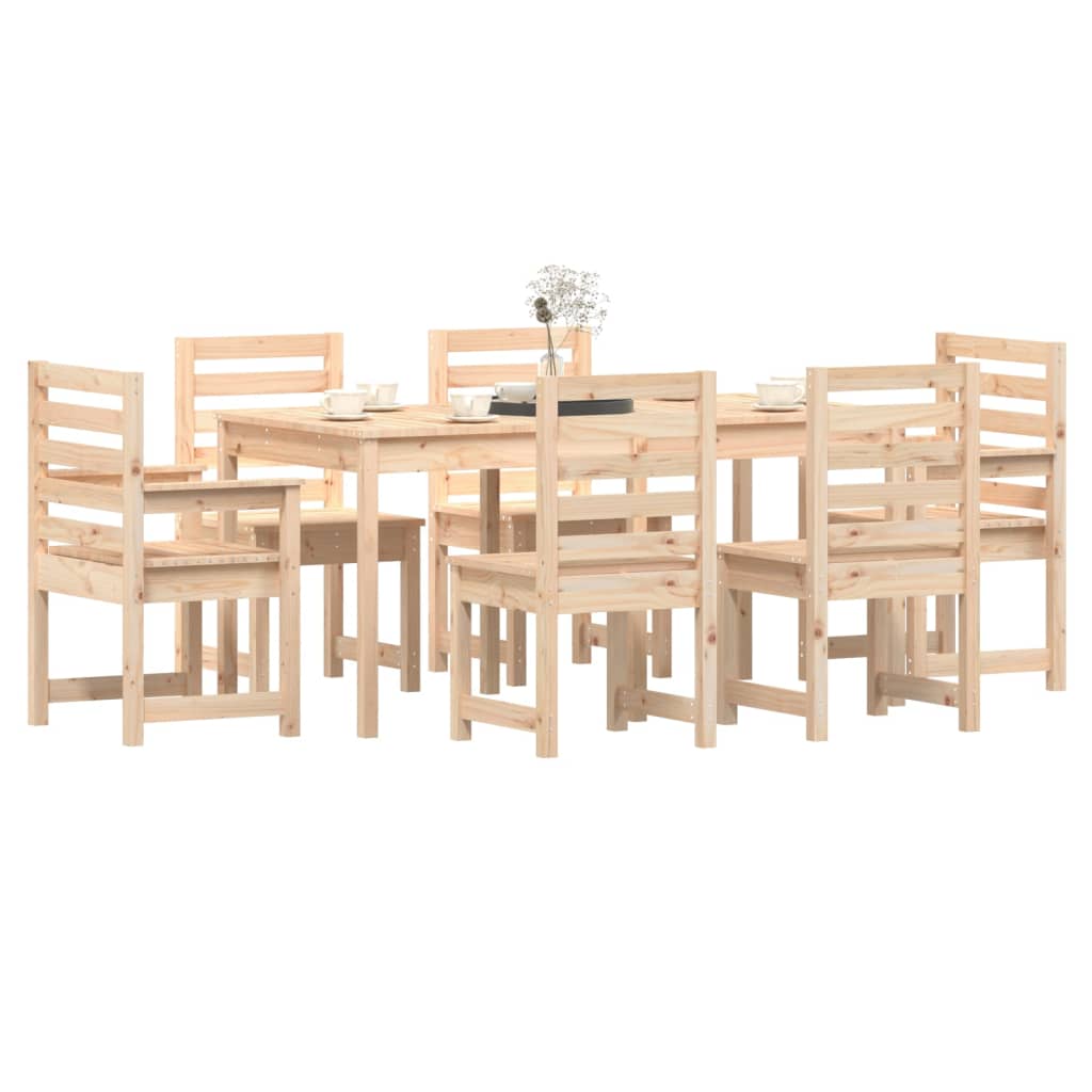 vidaXL 7-tlg. Garten-Essgruppe Massivholz Kiefer