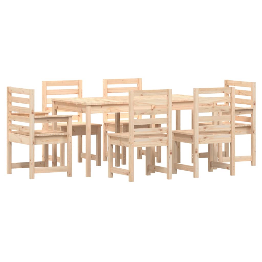 vidaXL 7-tlg. Garten-Essgruppe Massivholz Kiefer