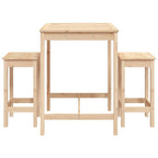 vidaXL 3-tlg. Gartenbar-Set Massivholz Kiefer