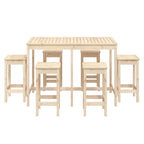 vidaXL 7-tlg. Gartenbar-Set Massivholz Kiefer