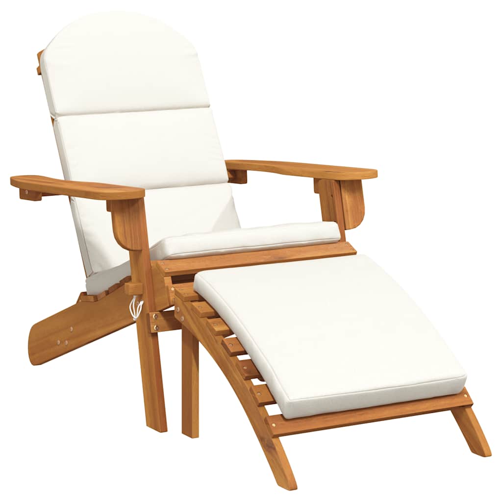 vidaXL Adirondack-Gartenstuhl mit Fußstütze Massivholz Akazie