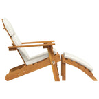 vidaXL Adirondack-Gartenstuhl mit Fußstütze Massivholz Akazie