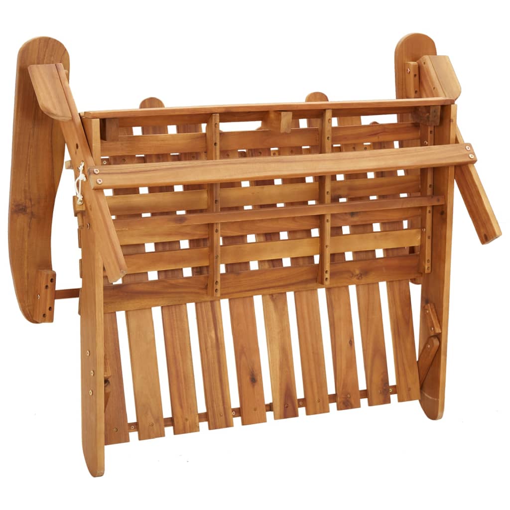 vidaXL Adirondack-Gartenbank 126 cm Massivholz Akazie