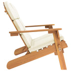 vidaXL Adirondack-Gartenbank mit Kissen 126 cm Massivholz Akazie