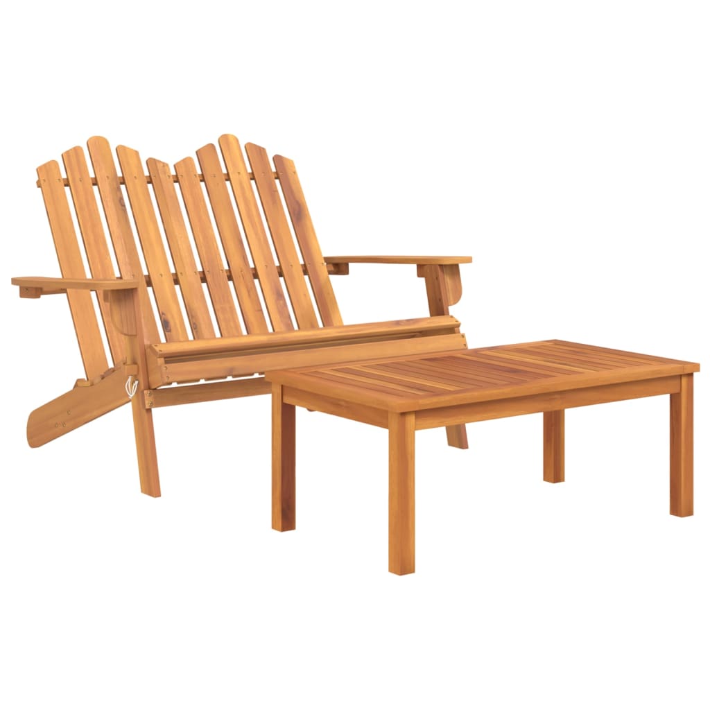 vidaXL 2-tlg. Garten-Lounge-Set Adirondack Massivholz Akazie