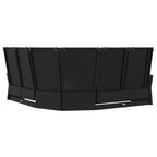 vidaXL Ecksofa mit Liegefunktion und Kissen Schwarz Poly Rattan