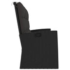 vidaXL Gartenbank mit Liegefunktion & Kissen Schwarz 173cm Poly Rattan