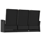 vidaXL Gartenbank mit Liegefunktion & Kissen Schwarz 173cm Poly Rattan
