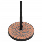 vidaXL Sonnenschirmständer Terrakotta Rund 12 kg