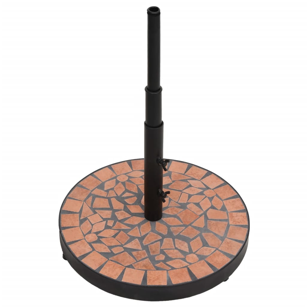 vidaXL Sonnenschirmständer Terrakotta Rund 12 kg
