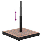 vidaXL Sonnenschirmständer Terrakotta Quadratisch 12 kg