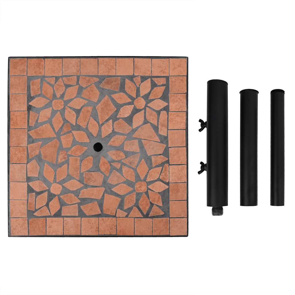 vidaXL Sonnenschirmständer Terrakotta Quadratisch 12 kg