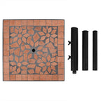 vidaXL Sonnenschirmständer Terrakotta Quadratisch 12 kg