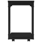 vidaXL Beistelltisch mit Rollen Schwarz 50x35x55,5 cm Holzwerkstoff
