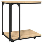 vidaXL Beistelltisch mit Rollen Sonoma 50x35x55,5 cm Holzwerkstoff