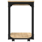 vidaXL Beistelltisch mit Rollen Sonoma 50x35x55,5 cm Holzwerkstoff