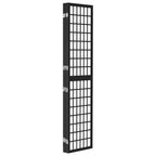 vidaXL 4-tlg. Paravent Japanischer Stil Faltbar 160x170 cm Schwarz