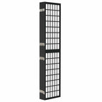 vidaXL 6-tlg. Paravent Japanischer Stil Faltbar 240x170 cm Schwarz