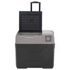 vidaXL Kühlbox mit Rollen und Griff Schwarz & Grau 30 L Polypropylen