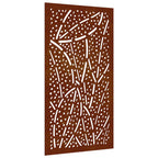 vidaXL Garten-Wanddeko 105x55 cm Cortenstahl Blatt-Design