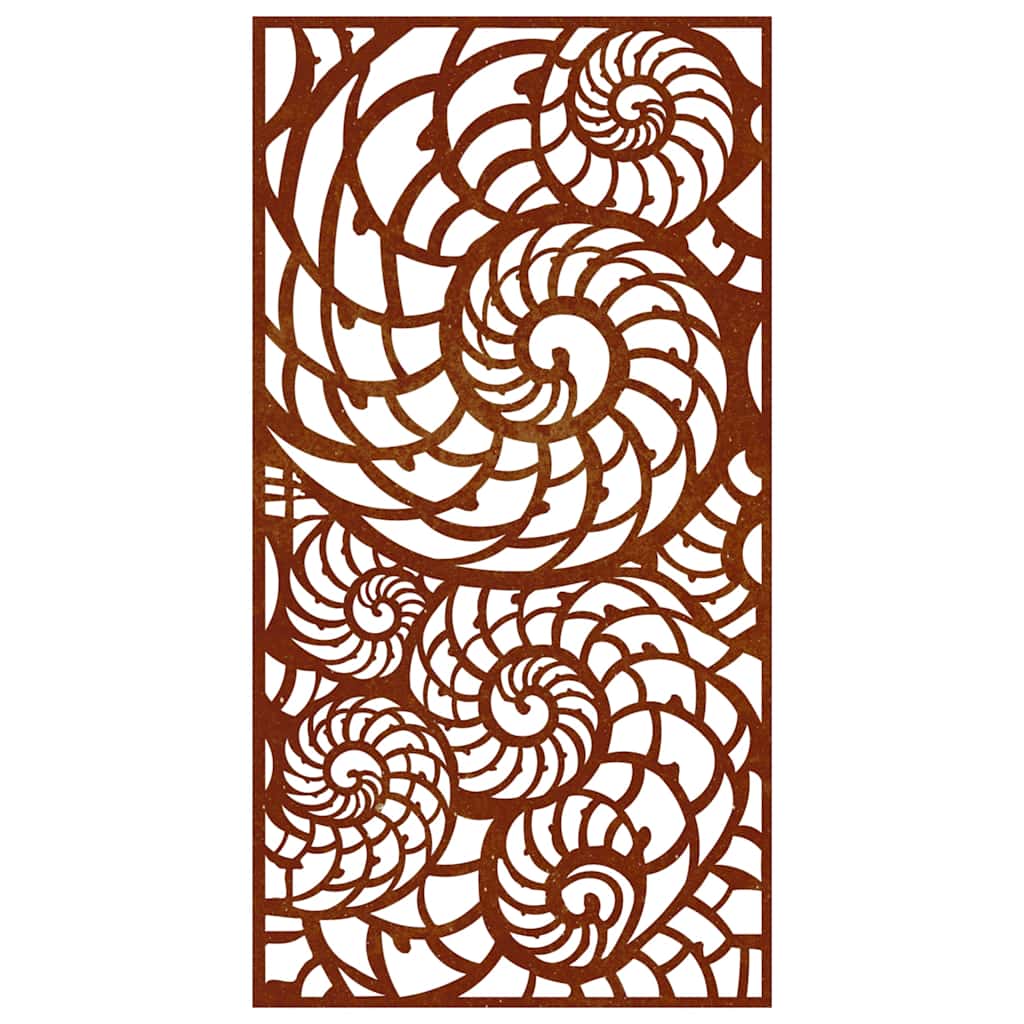 vidaXL Garten-Wanddeko 105x55 cm Cortenstahl Muschel-Design