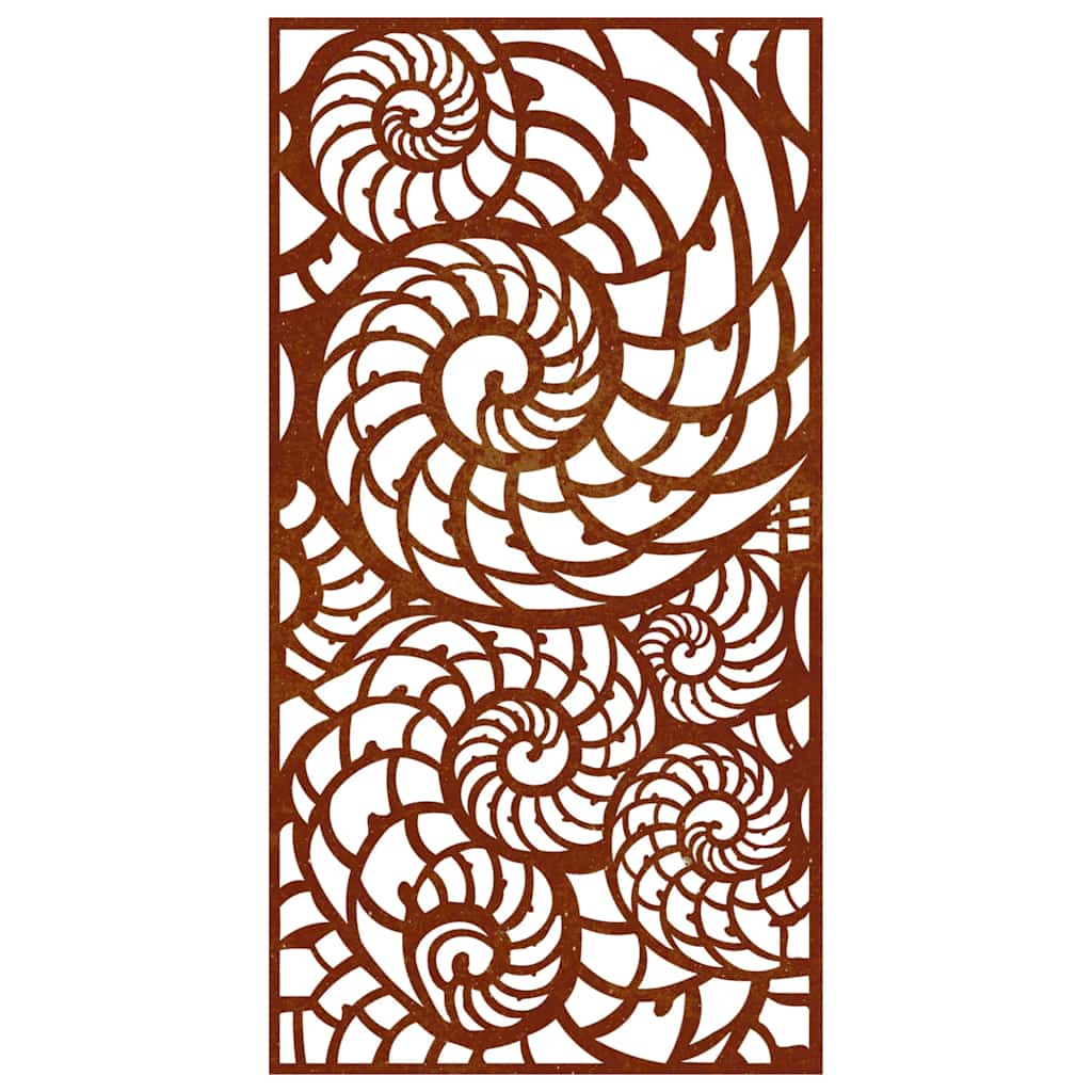 vidaXL Garten-Wanddeko 105x55 cm Cortenstahl Muschel-Design