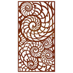 vidaXL Garten-Wanddeko 105x55 cm Cortenstahl Muschel-Design