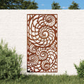 vidaXL Garten-Wanddeko 105x55 cm Cortenstahl Muschel-Design