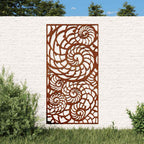 vidaXL Garten-Wanddeko 105x55 cm Cortenstahl Muschel-Design
