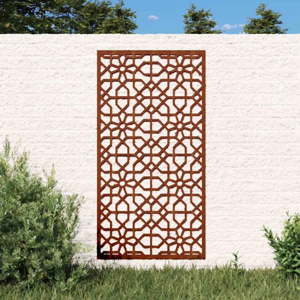 vidaXL Garten-Wanddeko 105x55 cm Cortenstahl Maurisches Design