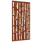 vidaXL Garten-Wanddeko 105x55 cm Cortenstahl Bambus-Design